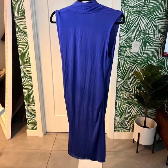Kobi Halperin Women's Blue Sandra Twist Front Jersey Maureen Dress Size Medium - Picture 6 of 13